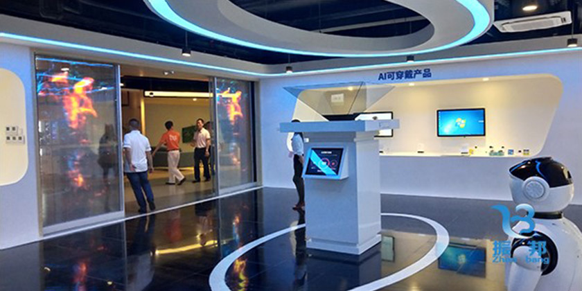 企業多媒體互動展廳大廳效果圖