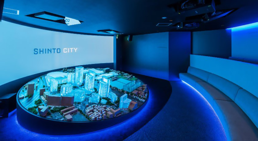 現代展廳3d全息投影沙盤